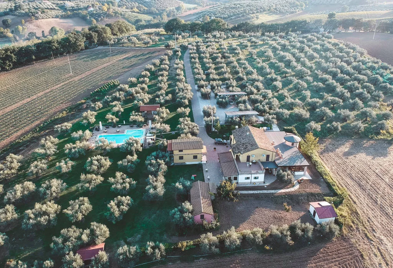Agriturismo La Rustica a Pianella, veduta dall'alto